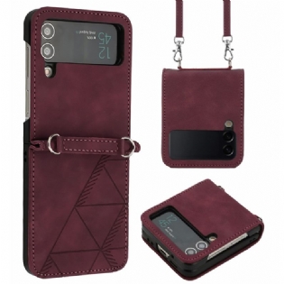 Cover Samsung Galaxy Z Flip 4 Flip Cover Trekanter Med Skulderrem