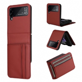 Etui Samsung Galaxy Z Flip 4 Flip Cover Retro Kortholder I Lædereffekt