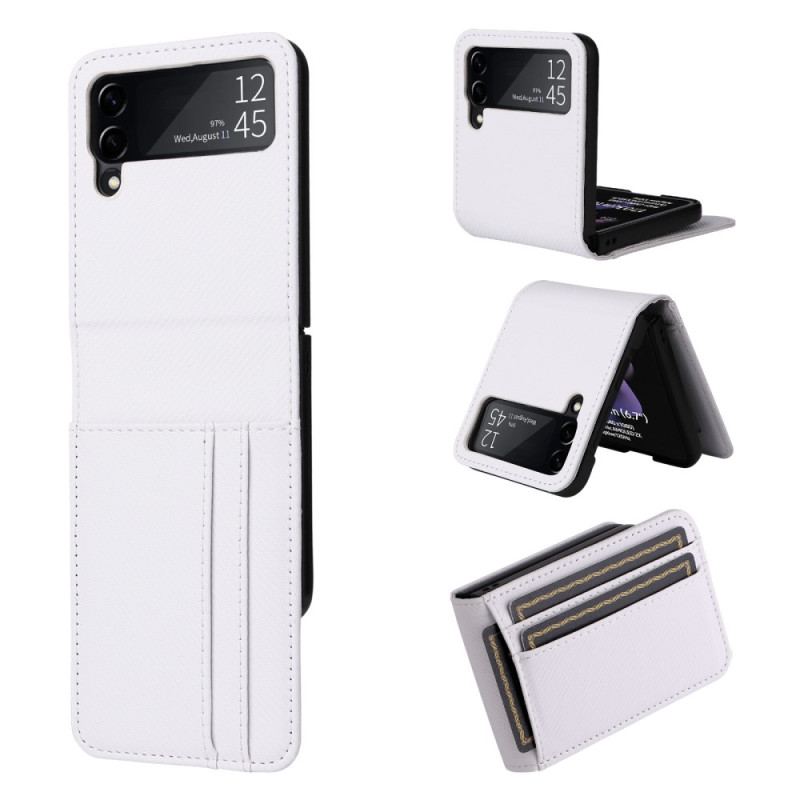 Etui Samsung Galaxy Z Flip 4 Flip Cover Retro Kortholder I Lædereffekt