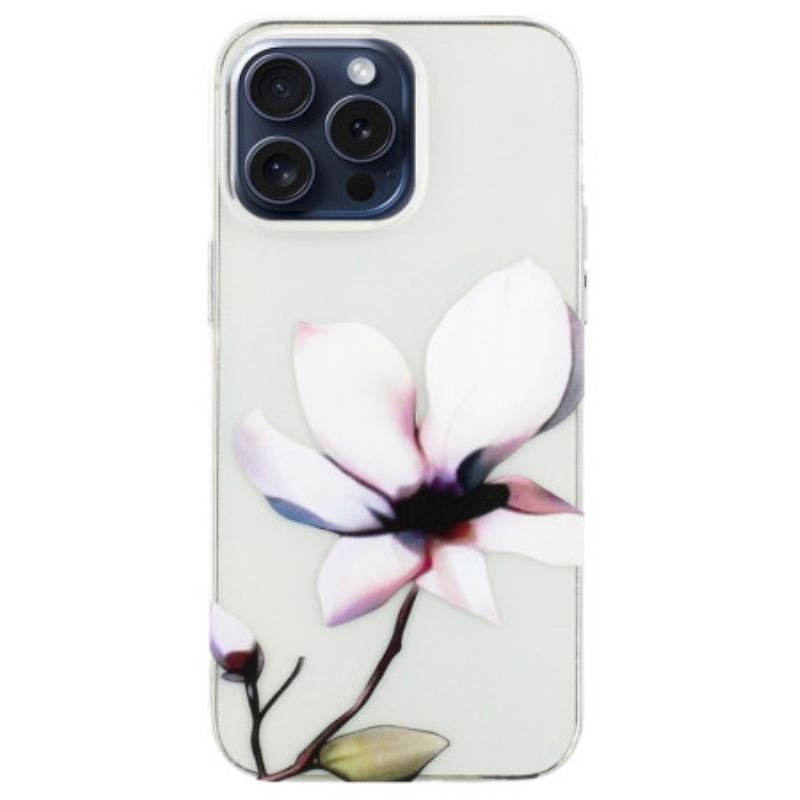 Cover iPhone 16 Pro Max Hvid Blomst