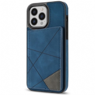 Cover iPhone 16 Pro Max Kortholder Med Geometrisk Mønster