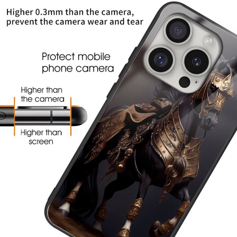 Cover iPhone 16 Pro Max Maskeret Hest Hærdet Glas