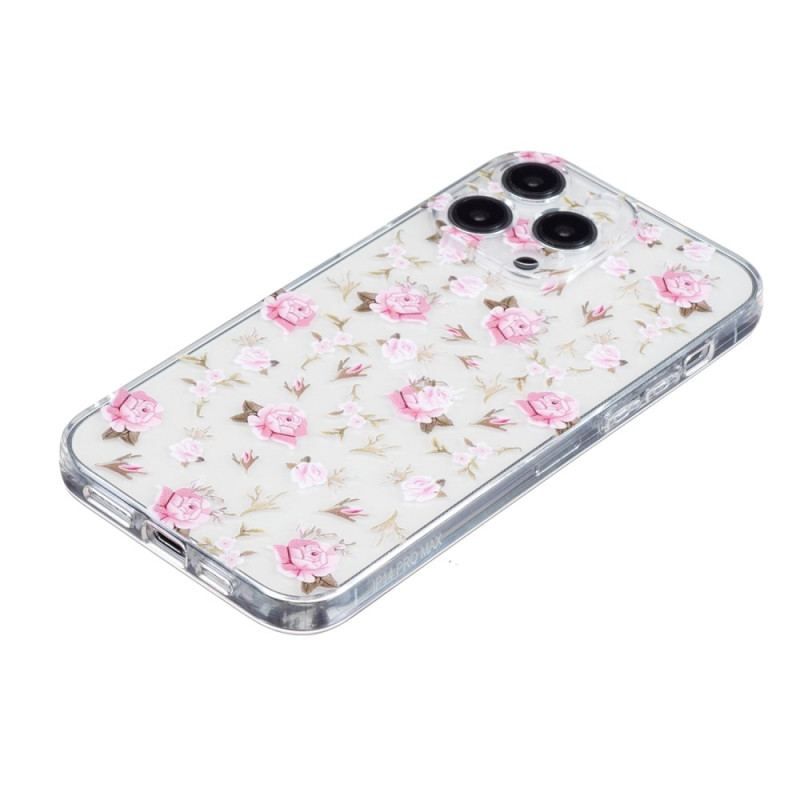 Cover iPhone 16 Pro Max Pink Blomstermønster