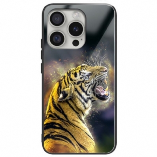 Cover iPhone 16 Pro Max Telefon Etui Brølende Tiger Hærdet Glas