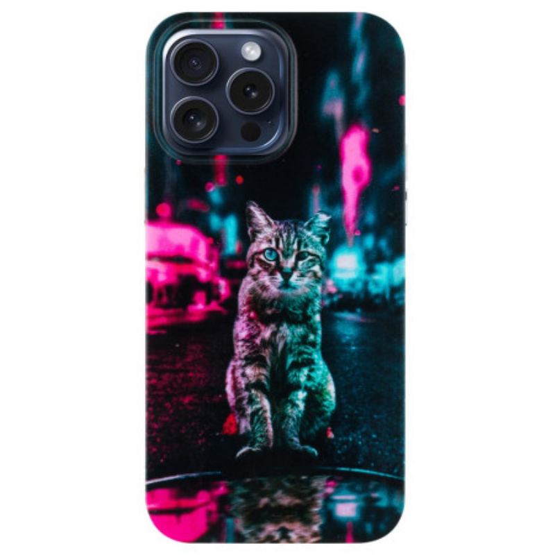 Cover iPhone 16 Pro Max Telefon Etui Kat Ved Lyskrydset