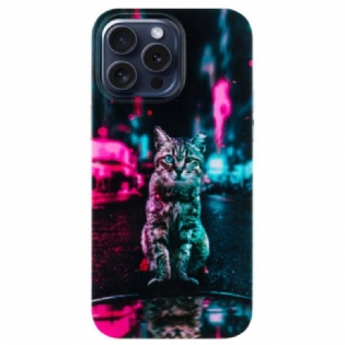 Cover iPhone 16 Pro Max Telefon Etui Kat Ved Lyskrydset