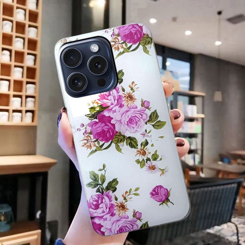 Cover Til iPhone 16 Pro Max Lyserøde Blomster