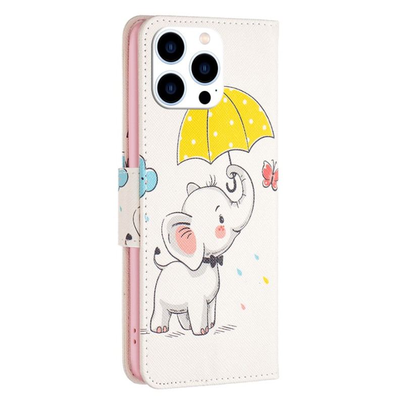 Flip Cover iPhone 16 Pro Max Paraply Og Elefant