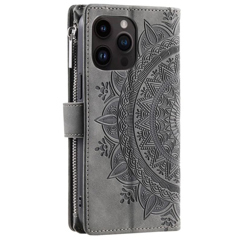 Flip Cover iPhone 16 Pro Max Pung Med Mandala Ruskindseffekt