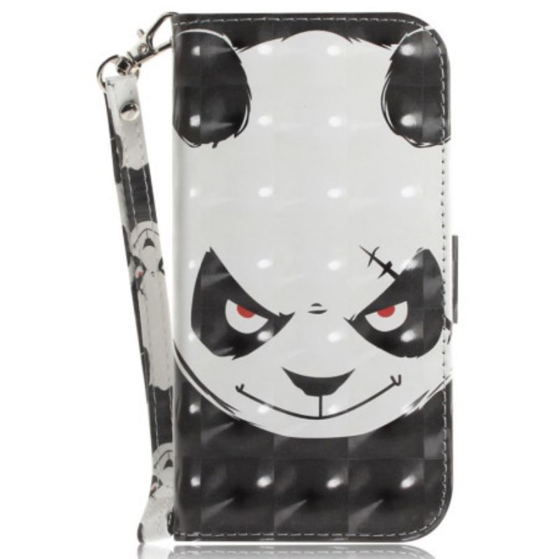 Flip Cover iPhone 16 Pro Max Vred Panda Med Rem