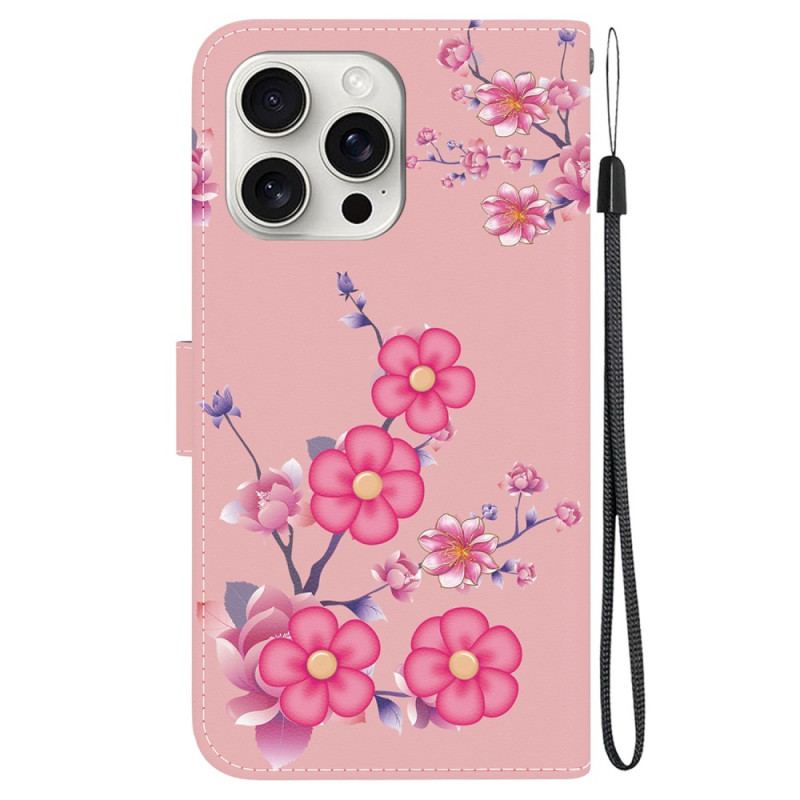 Flip Cover Til iPhone 16 Pro Max Sakura-rem