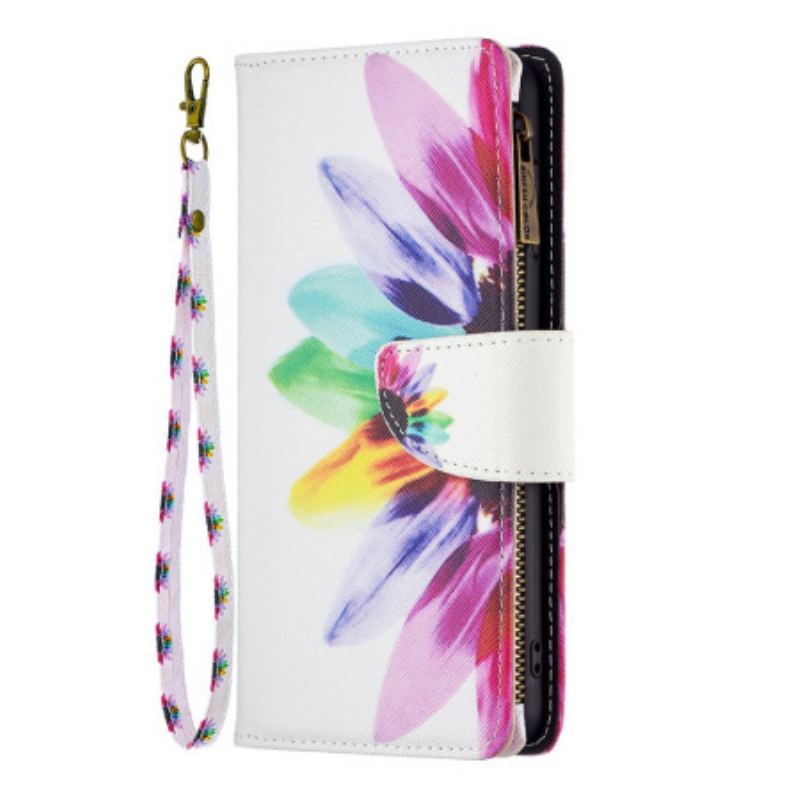 Læder Cover iPhone 16 Pro Max Telefon Etui Blomsterrems Tegnebog