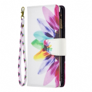 Læder Cover iPhone 16 Pro Max Telefon Etui Blomsterrems Tegnebog