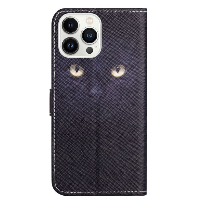 Læder Cover iPhone 16 Pro Max Telefon Etui Strappy Cat Eyes