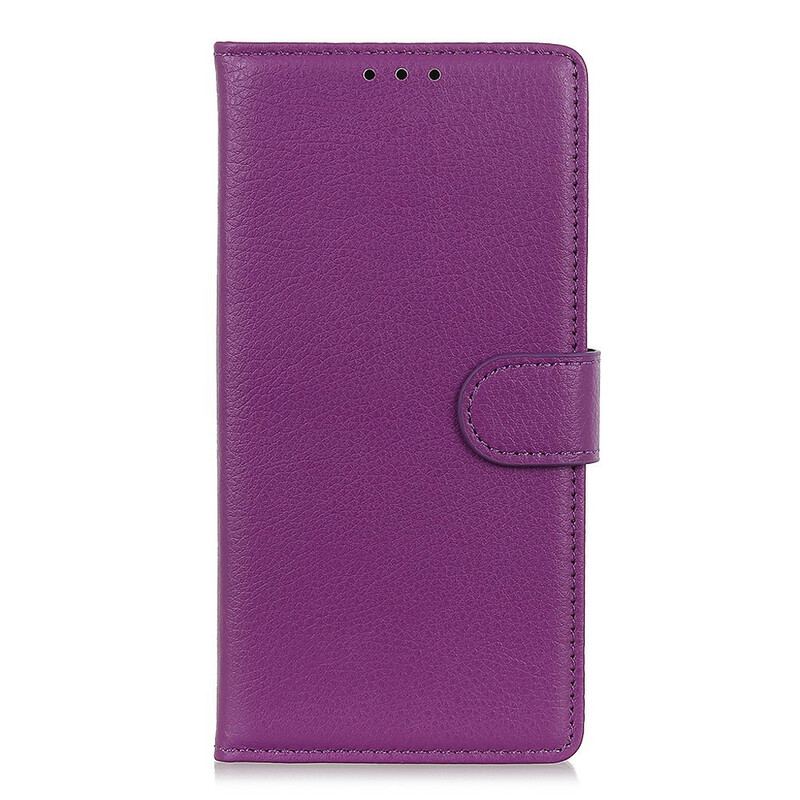 Læder Cover Sony Xperia 1 II Litchi Imiteret Læder