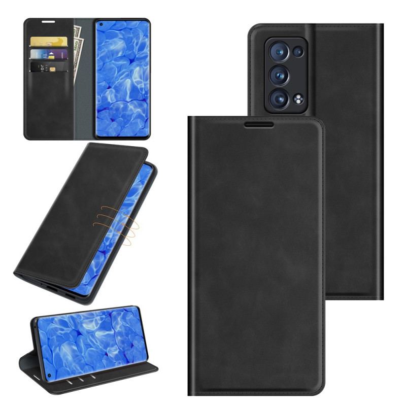 Cover Oppo Reno 6 Pro 5G Flip Cover Blødhed Ved Hudkontakt