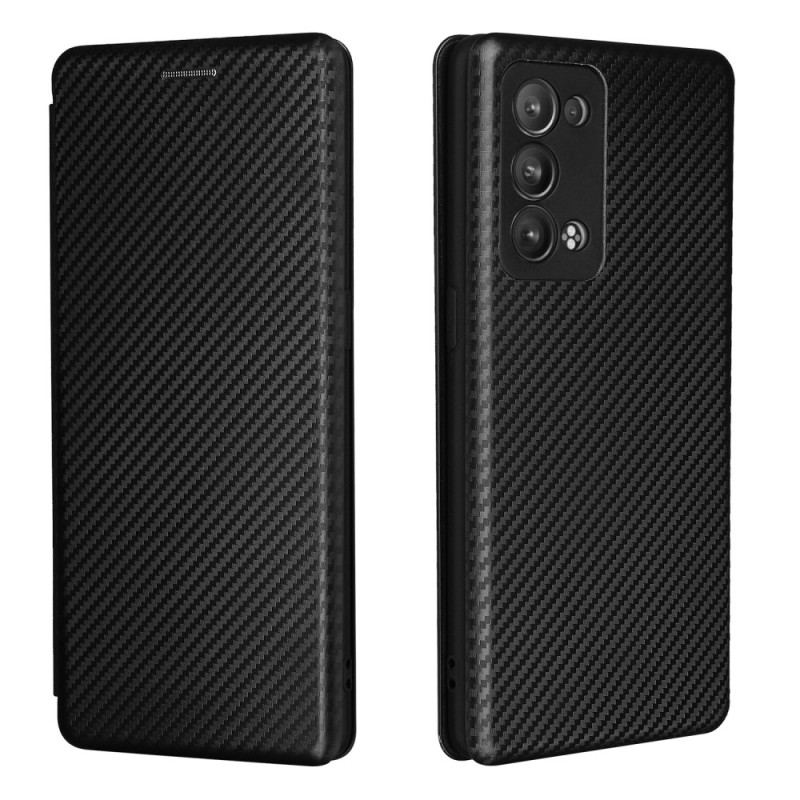 Cover Oppo Reno 6 Pro 5G Flip Cover Carbon Fiber Og Webbing