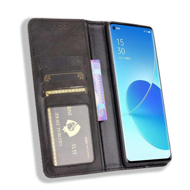 Cover Oppo Reno 6 Pro 5G Flip Cover Stiliseret