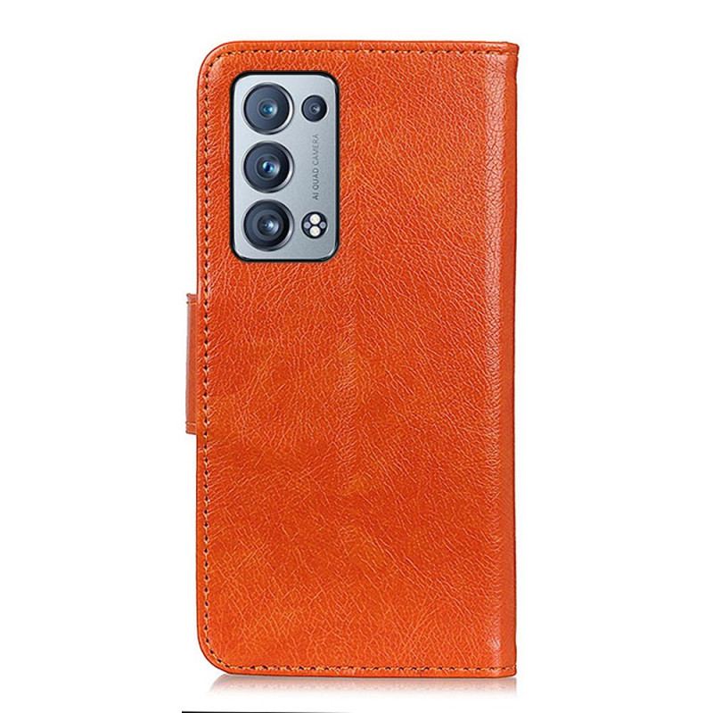 Læder Cover Oppo Reno 6 Pro 5G Orange Split Nappa Læder