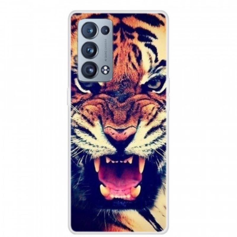 Mobilcover Oppo Reno 6 Pro 5G Front Tiger