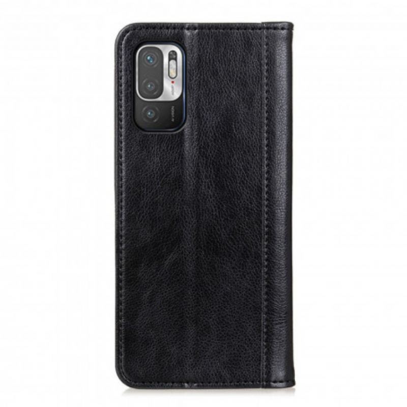 Cover Xiaomi Redmi Note 10 5G Flip Cover Litchi Split Læderversion