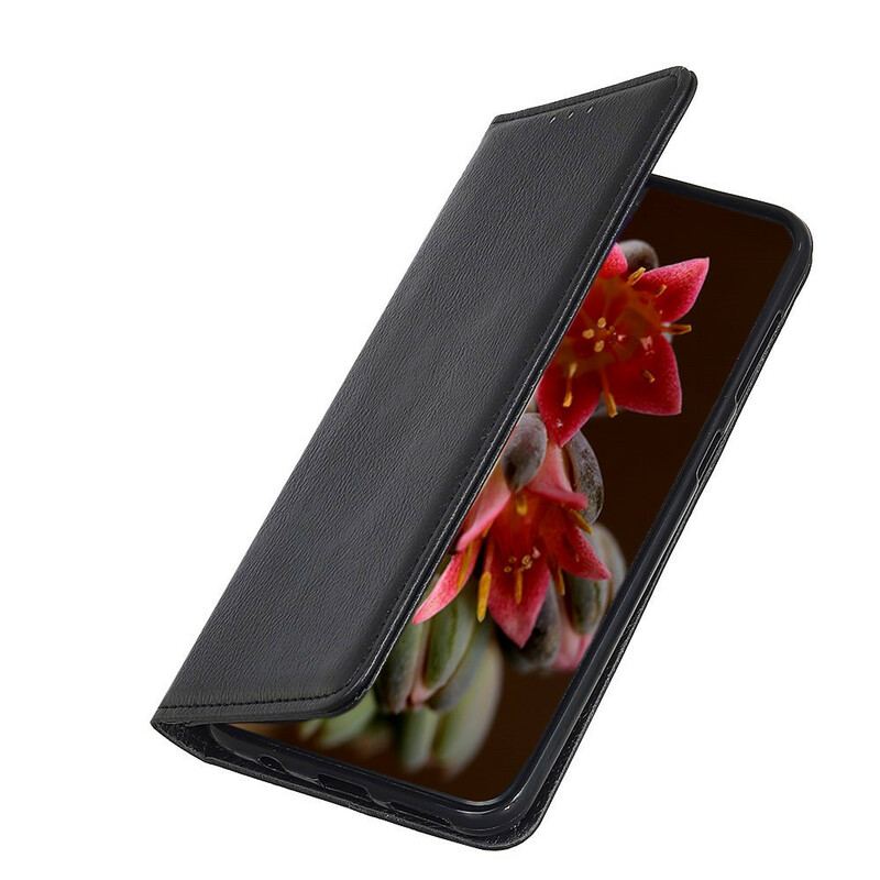 Cover Xiaomi Redmi Note 10 5G Flip Cover Lychee Split Læder Tekstur
