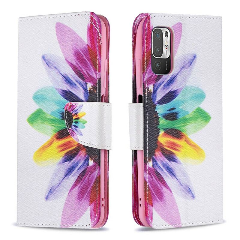 Flip Cover Xiaomi Redmi Note 10 5G Akvarel Blomst