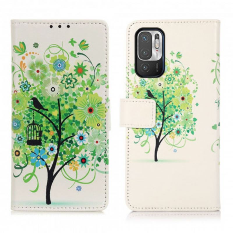 Flip Cover Xiaomi Redmi Note 10 5G Blomstrende Træ