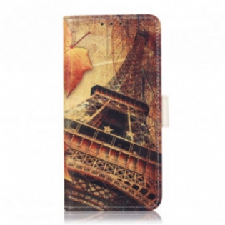 Flip Cover Xiaomi Redmi Note 10 5G Eiffeltårnet I Efteråret