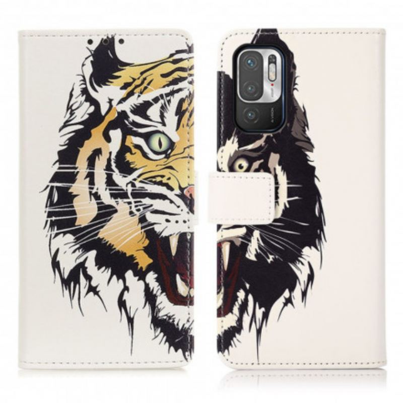 Flip Cover Xiaomi Redmi Note 10 5G Hård Tiger