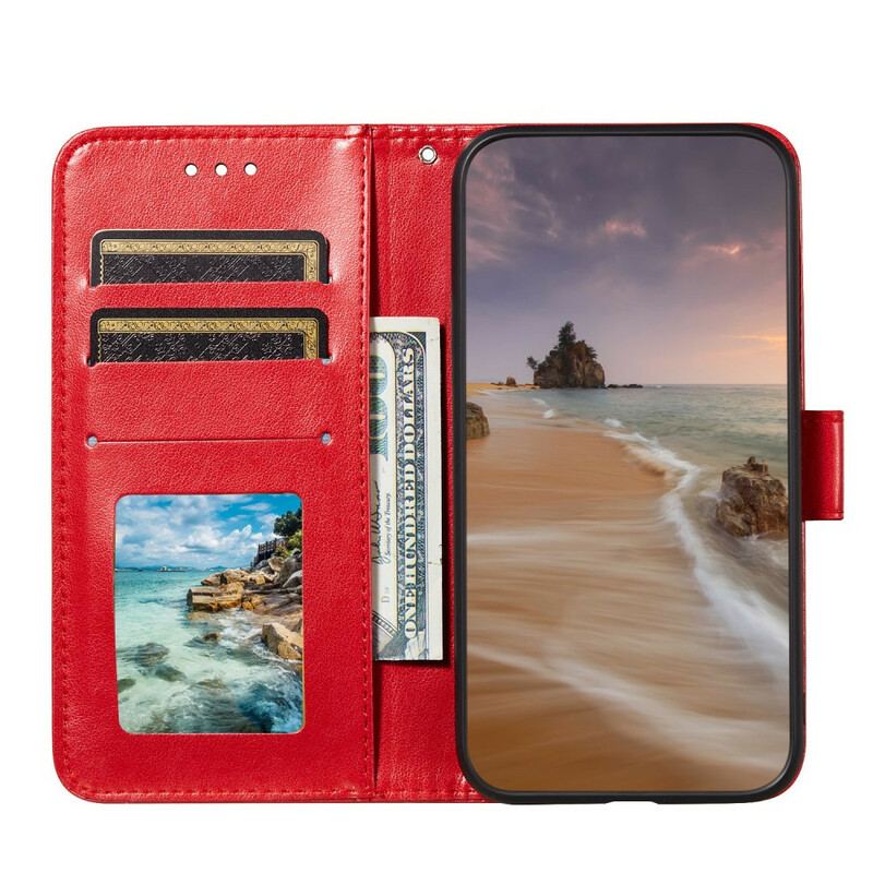 Flip Cover Xiaomi Redmi Note 10 5G Læderdesign Med Rem