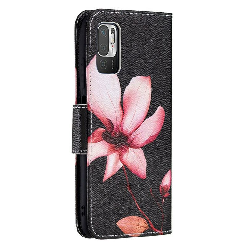 Flip Cover Xiaomi Redmi Note 10 5G Lyserød Blomst