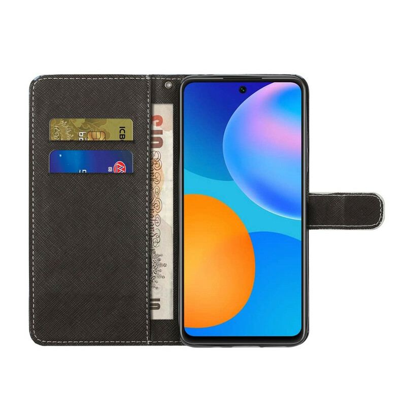 Flip Cover Xiaomi Redmi Note 10 5G Med Snor Strappy Leopard