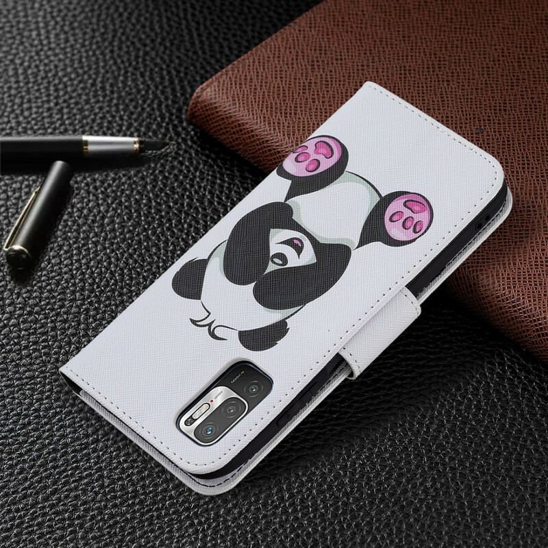 Flip Cover Xiaomi Redmi Note 10 5G Panda Sjov