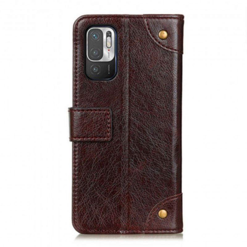 Flip Cover Xiaomi Redmi Note 10 5G Style Nappa Læder Vintage Nitter