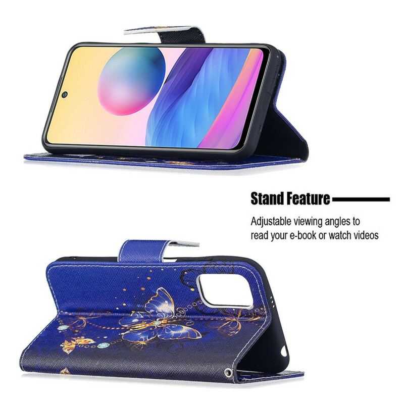 Flip Cover Xiaomi Redmi Note 10 5G Utrolige Sommerfugle