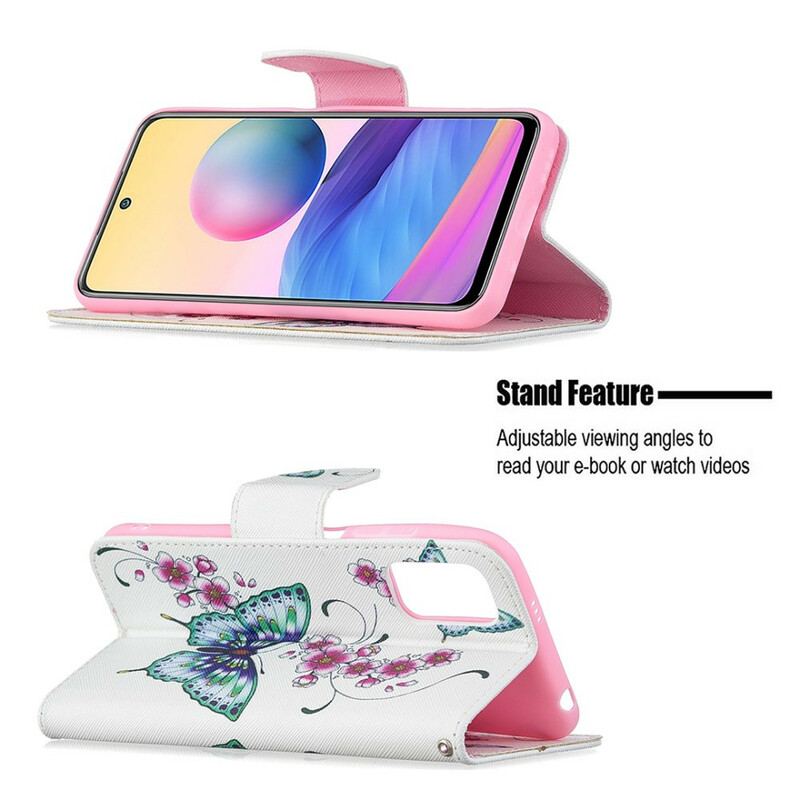 Flip Cover Xiaomi Redmi Note 10 5G Vidunderlige Sommerfugle