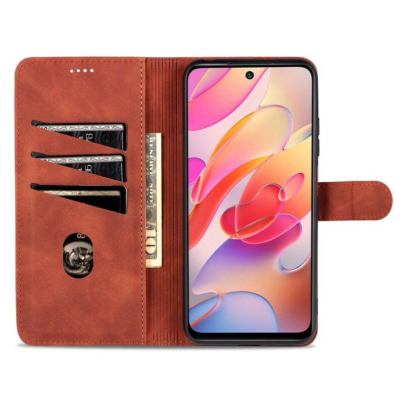 Læder Cover Xiaomi Redmi Note 10 5G Azns Lædereffekt