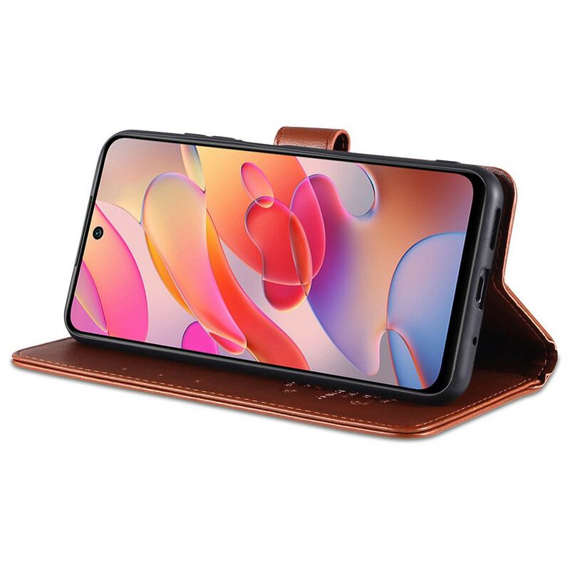 Læder Cover Xiaomi Redmi Note 10 5G Azns Luksus