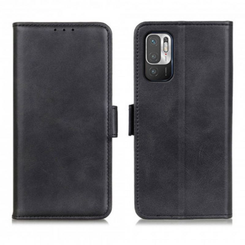 Læder Cover Xiaomi Redmi Note 10 5G Flip Cover Dobbelt Klap