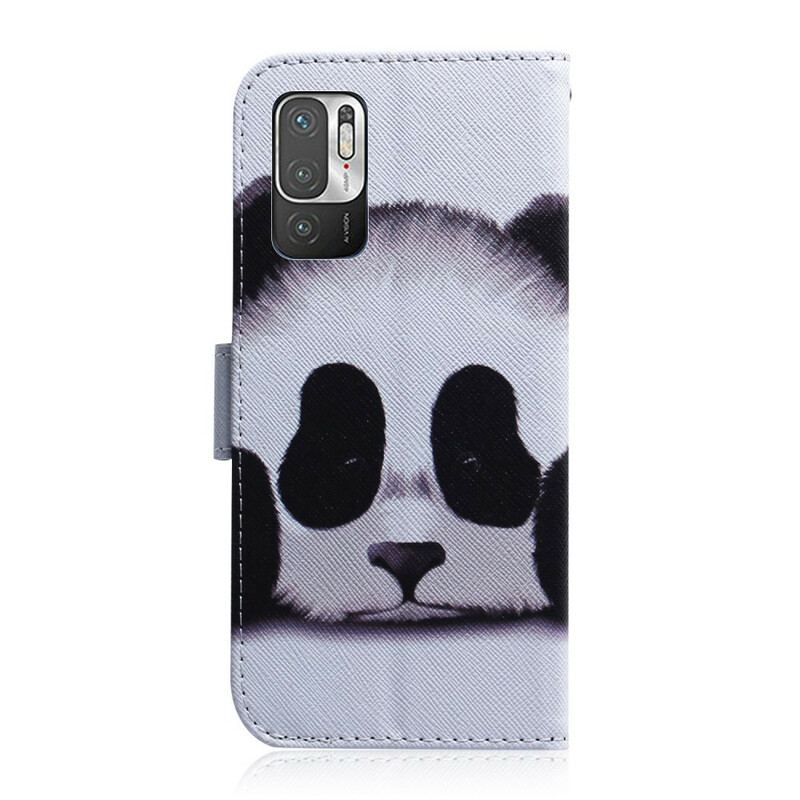 Læder Cover Xiaomi Redmi Note 10 5G Panda Ansigt