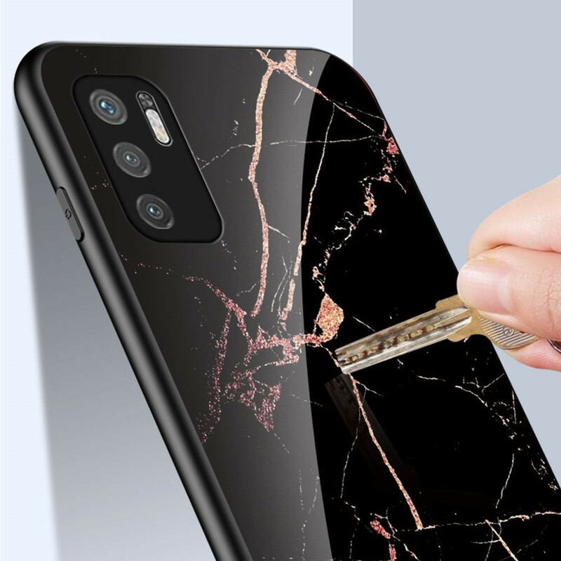 Mobilcover Xiaomi Redmi Note 10 5G Marmorfarver Hærdet Glas