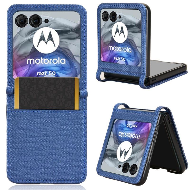 Cover Motorola Razr 50 Bi-texture Kortholder