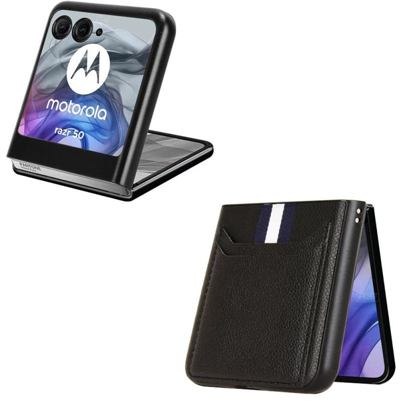 Cover Motorola Razr 50 Telefon Etui Dobbelt Kortholder