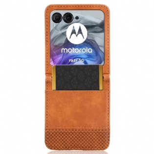 Cover Motorola Razr 50 Vintaga Frise Kortholder