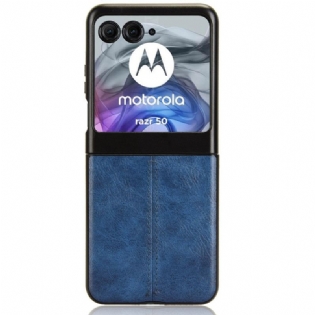 Cover Til Motorola Razr 50 Imiteret Lædersøm