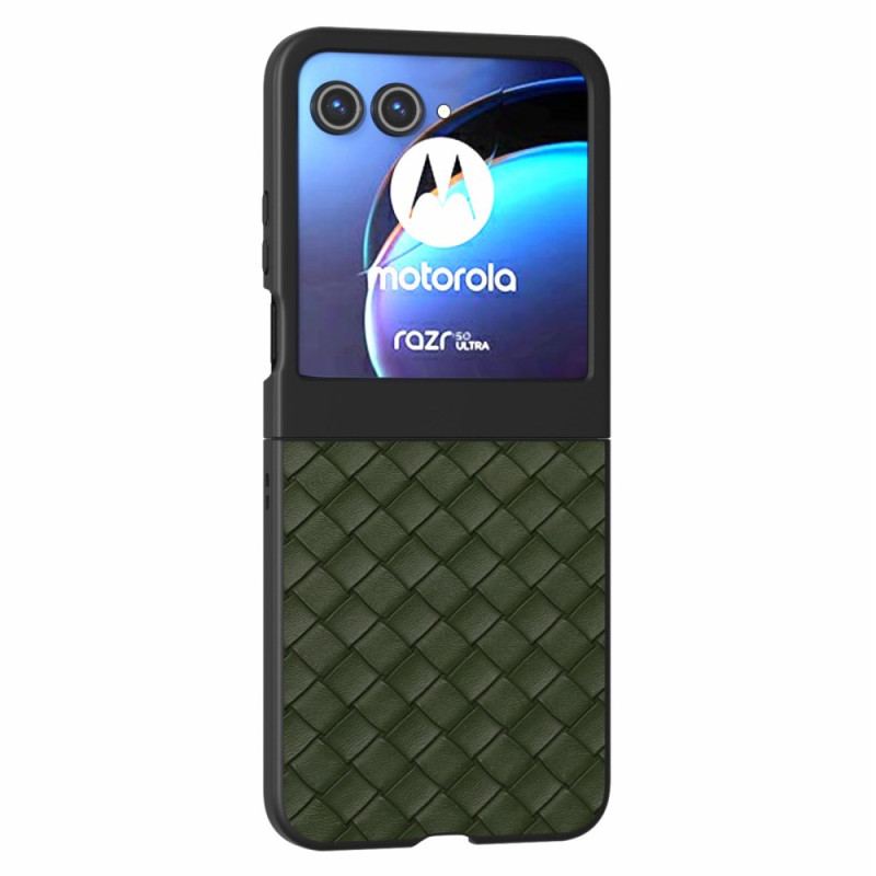 Cover Til Motorola Razr 50 Vævet Tekstur