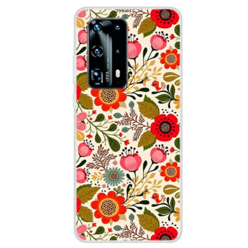 Cover Huawei P40 Pro Blomstertapet