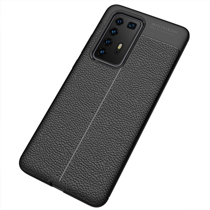 Cover Huawei P40 Pro Dobbelt Linje Litchi Læder Effekt