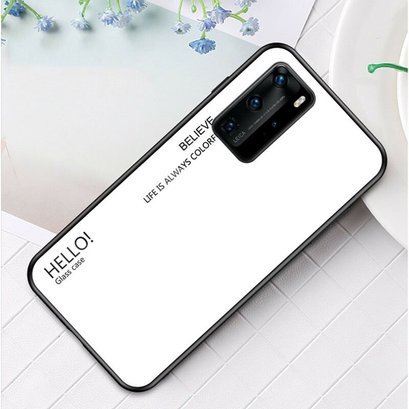 Cover Huawei P40 Pro Hærdet Glas Hej